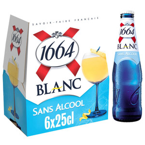 1664 Blanc Bière Blanche Sans Alcool 6 x 25 cl