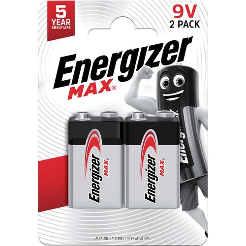 2 Piles Energizer Max 9V