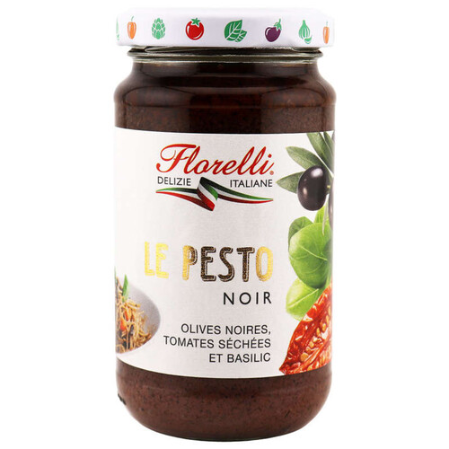 Florelli Pesto Noir aux olives 190g