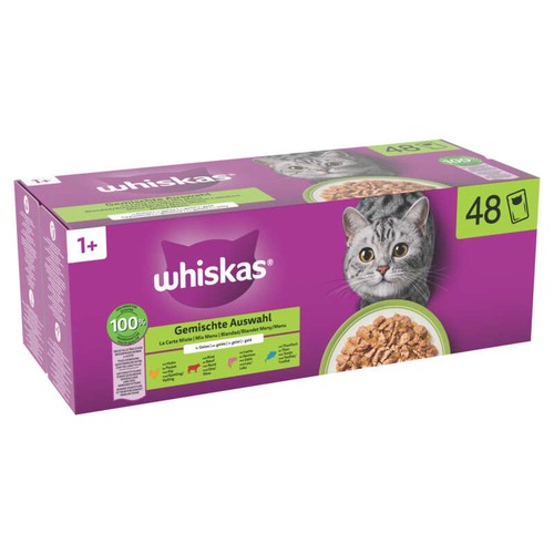 Whiskas Sachets fraîcheur la carte mixte en gelée pour chat adulte 48x85g