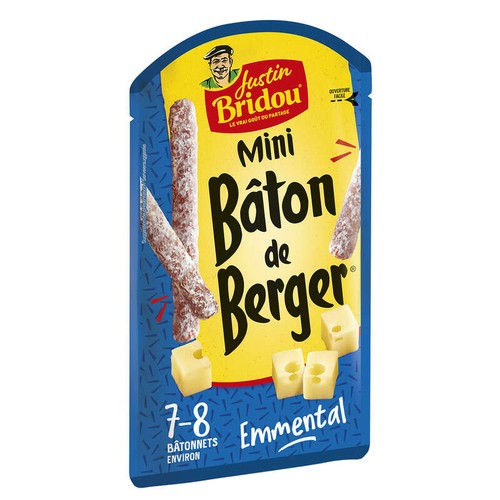 Justin Bridou Mini Bâtons de Berger Emmental 80g