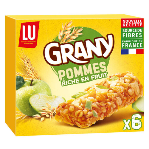 Lu Grany Barres de Céréales Pommes 125g