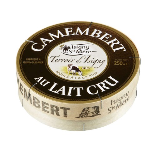 Isigny Ste mère Camembert au lait cru 250g 