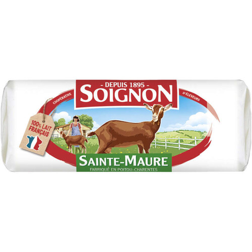 Soignon Sainte Maure fromage de chèvre 200g