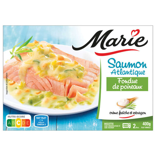 Marie Saumon Et Fondue De Poireaux, À La Crème Fraîche Et Estragon 400g