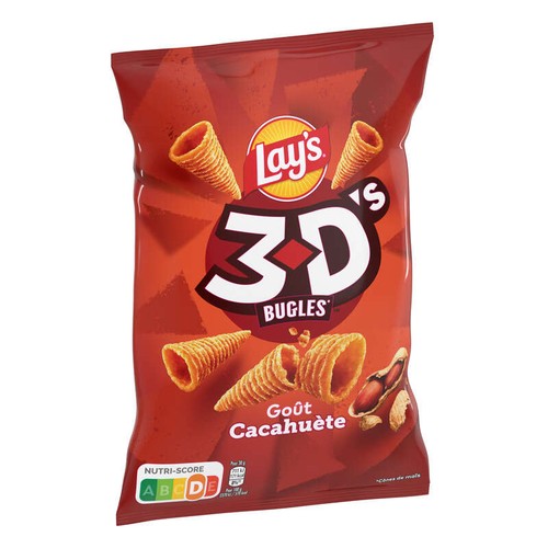Lay's 3D's Bugles Biscuits Apéritif Goût Cacahuètes 85g