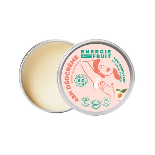 Énergie Fruit Déocrème 48h pêche blanche certifie Bio 50ml