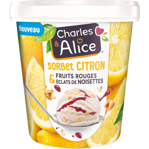 Charles & Alice Sorbet citron fruit rouge 450ml