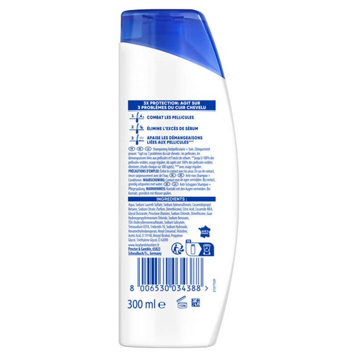 Head & Shoulders Apple Fresh 2 en 1 Shampooing et après-shampoing antipelliculaire 300ml