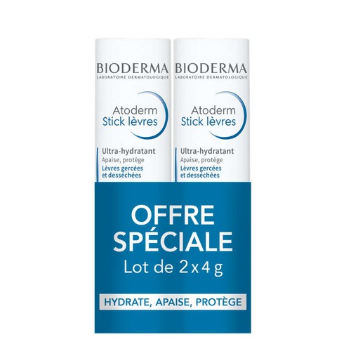 Bioderma Atoderm Stick lèvres  2x4g