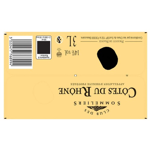 Club des Sommeliers Côte du Rhône Rouge 3L
