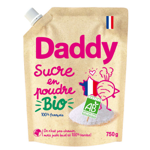 Daddy Sucre En Poudre Bettrave Bio Sachet Kraft 750G