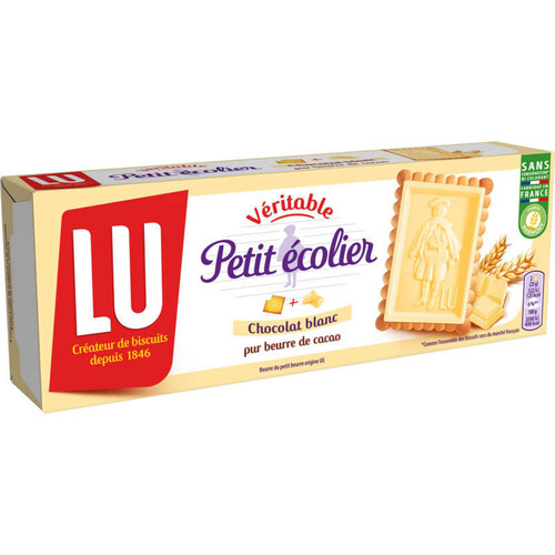 Lu Petit Ecolier Petit beurre Biscuits nappés au Chocolat Blanc 150g