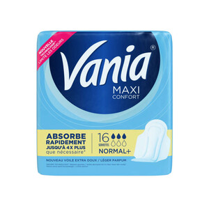 Vania Serviettes hygièniques Maxi Confort, normal+ x16
