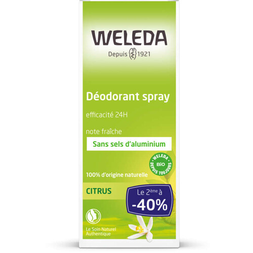 [Para] Weleda Déodorant Spray Citrus Bio Lot 2x100ml