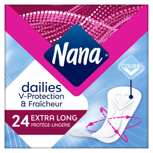 Nana Protège-Lingerie Fraîcheur Quotidienne Extra Long x24