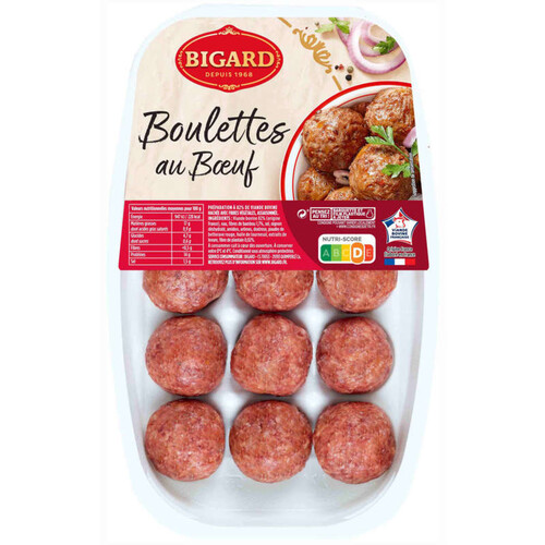 Bigard boulettes au bœuf 15x 25g