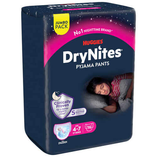 Drynites® Sous-Vêtements De Nuits Absorbants Fille 4-7Ans X16