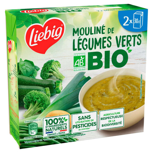 Liebig Bio Mouliné De Légumes Verts 2 X 30 Cl