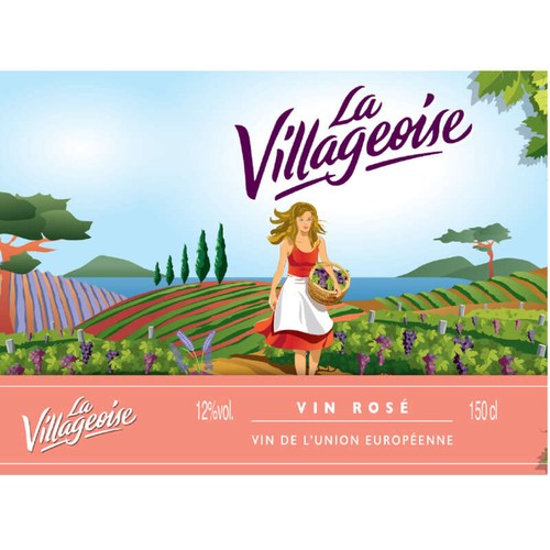 La Villageoise Vin De Table De La Communauté Européenne, Rosé 150cl