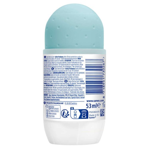 Sanex Derma Care+ Active Freshness Anti-transpirant 72 h Déodorant Bille 53ml