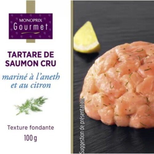 Monoprix Gourmet Tartare de saumon cru 100g