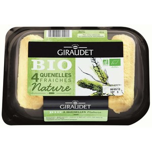 Giraudet Quenelles fraîches nature Bio 4x80g