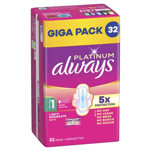 Always Platinum Flux Léger/Modéré Jour Taille 1 x32