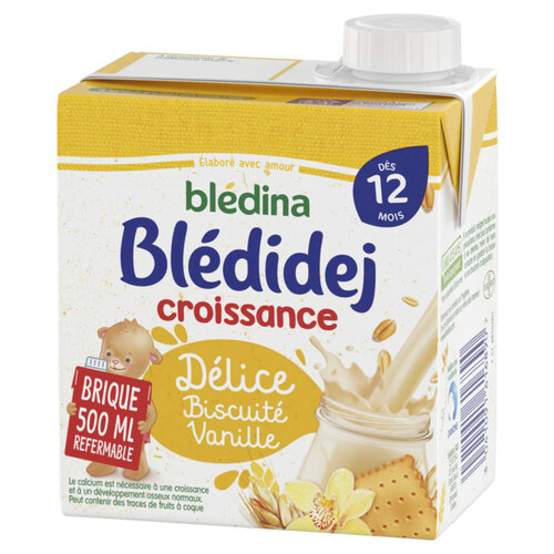 Bledina Bledidej Croissance Délice Biscuité Vanille dès 12 mois 500ml