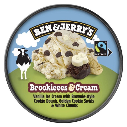 Ben & Jerry's Glace en Pot Brookieees & Cream 388g