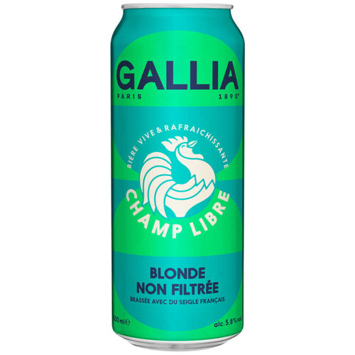 Gallia Champ Libre Bière blonde non filtrée 50cl