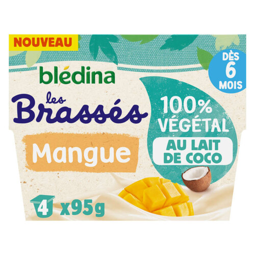 Blédina Brassée à la Mangue et au Lait de Coco 4 x 95g