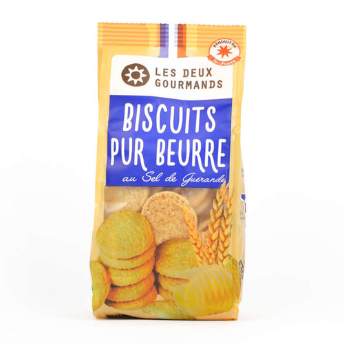 Les 2 Gourmands Biscuits Pur Beurre au Sel de Guérande 150g