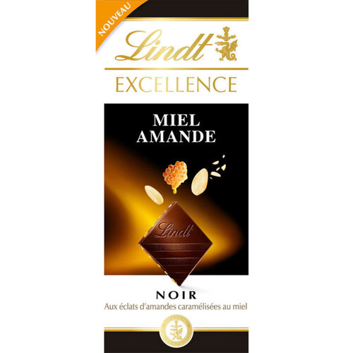Lindt Excellence Chocolat Noir Miel Amande 100g