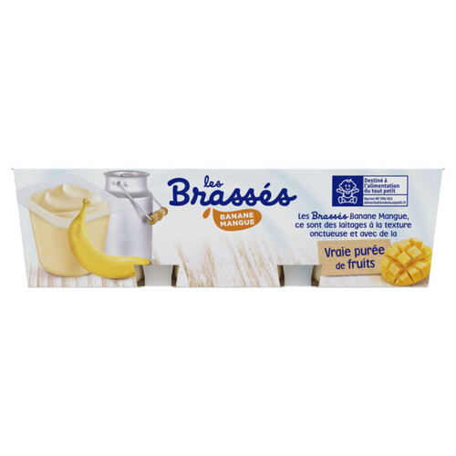 Blédina Les Brassés Dessert Lacté Banane Mangue De 10 À 36 Mois 6X95G