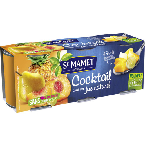 St Mamet Cocktail de fruits avec Jus Naturel  636g