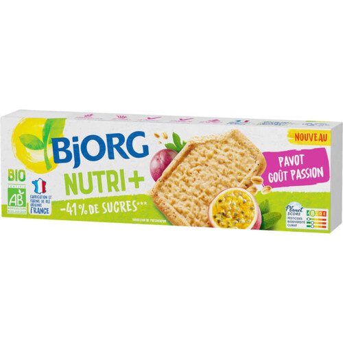 Bjor Nutri+ pavot goût passion Bio 130g