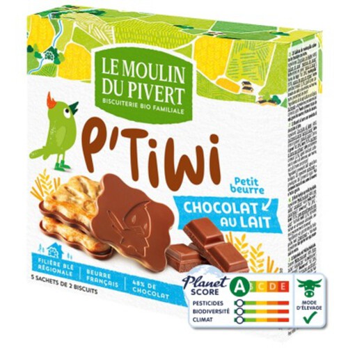 [Par Naturalia] Moulin Du Pivert P'Tiwi Choc Chocolat Au Lait 125G Bio