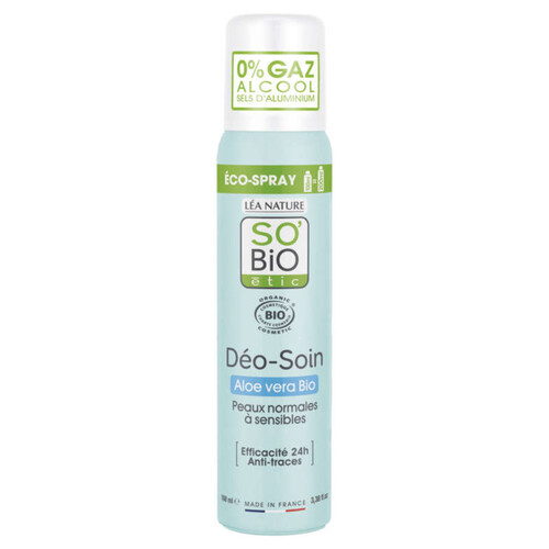 SO'BiO Étic Déodorant Soin Spray Hydratation à l'Aloe Vera Bio10cl