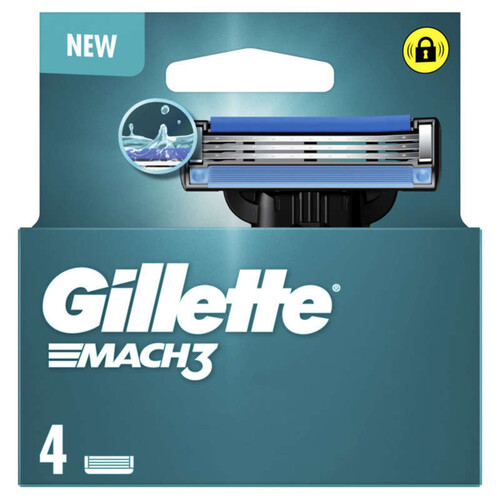 Gillette Mach3 Lames De Rasoir x4