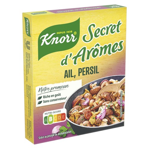 Knorr Secret d'Arômes Bouillon Ail Persil 9 Tablettes 90g