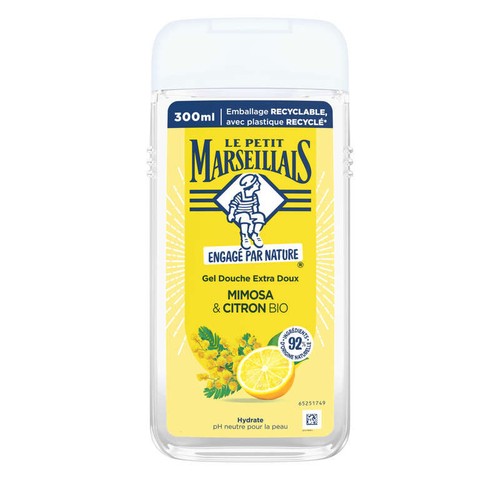 Le Petit Marseillais Gel Douche mimosa & citron Bio 300ml