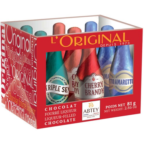 Abtey L’Original Assortiment de Chocolats Noir Fourrés à la Liqueur 81g