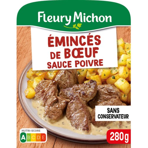 Fleury Michon Émincés de Bœuf Pommes de Terre Sauce Poivre 280g