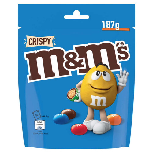 M&M's Crispy au Riz Soufflé Pochon 187g