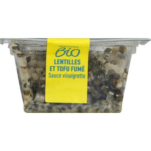 Monoprix Bio Lentilles et tofu fumé sauce vinaigrette 200g