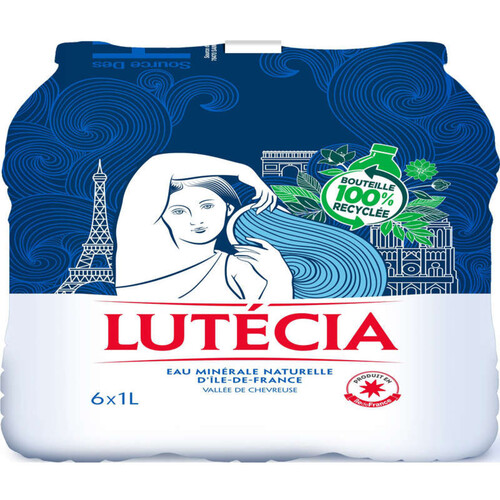 Lutecia eau minérale naturelle d'Ile de France 6x 100cl