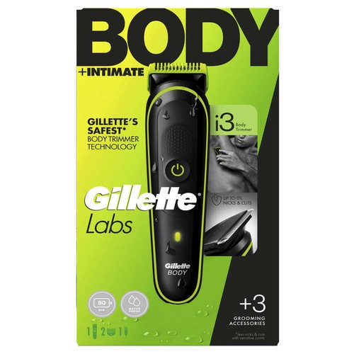 Gillette Labs i3 Body + Intimate Tondeuse corps & zones avec technologie SkinFirst