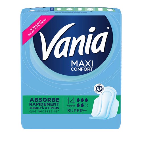 Vania Serviettes Hygiéniques Maxi Confort Super Plus x14