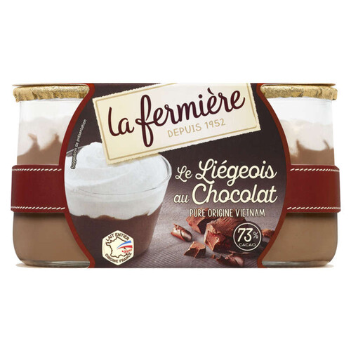 La Fermière Le Liégeois au chocolat 2x130G